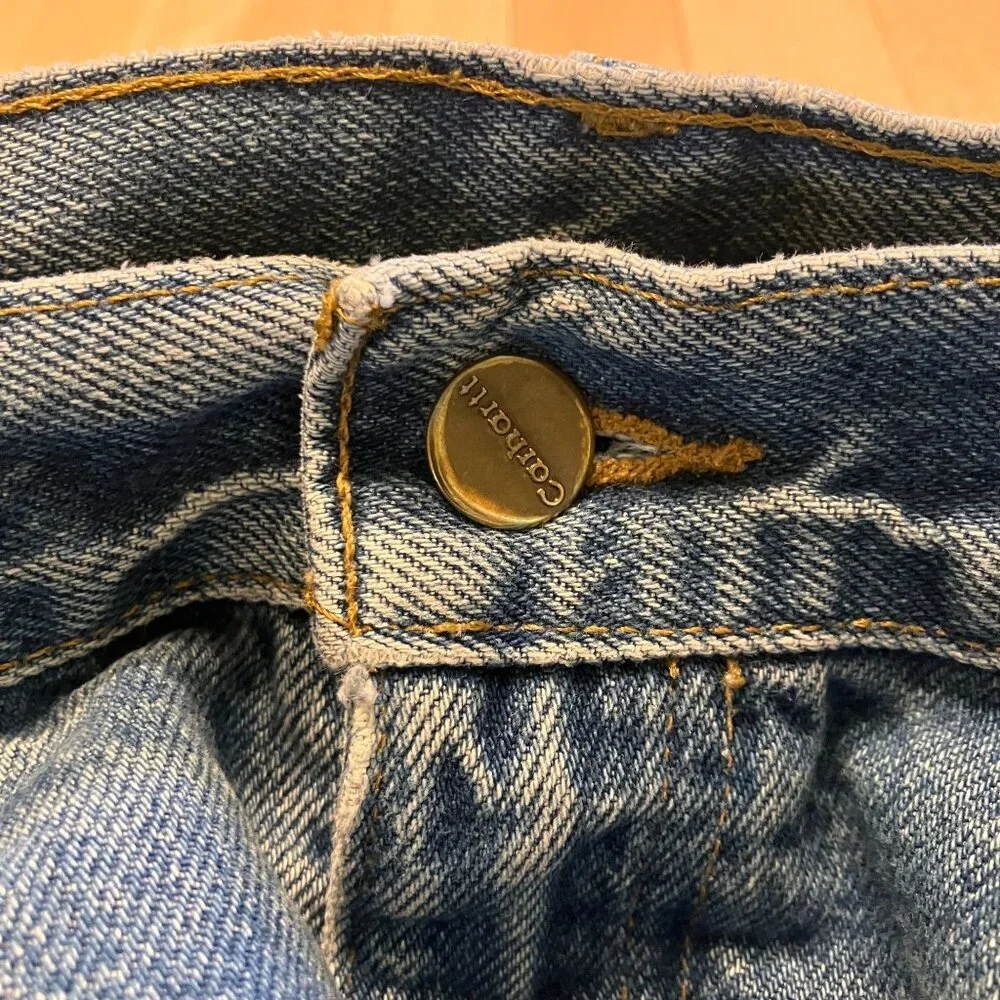 Carhartt Mens Carpenter Distressed Relaxed Fit Work Jeans Size 36x31 Blue AN EXC - Picture 5 of 12